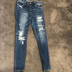 American eagle super stretch distressed jeans